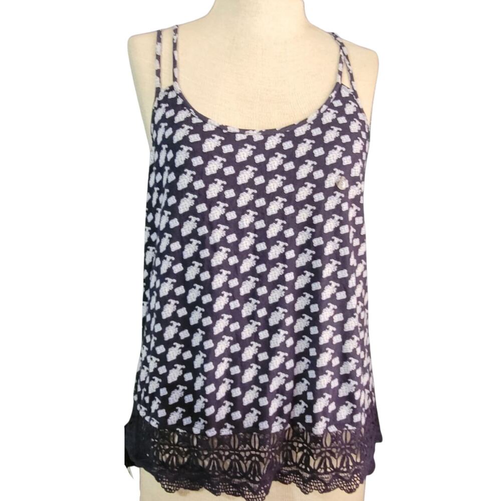 American Eagle Blue Lace Strappy Tank Top Size Small